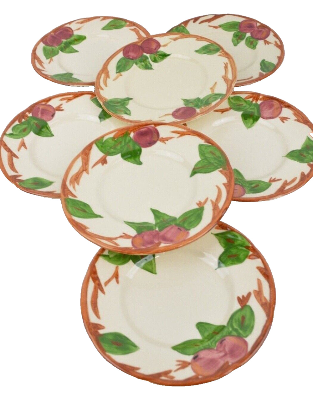 Set of 7 Franciscan Apple Side Plates 6.25" Vintage Made in England